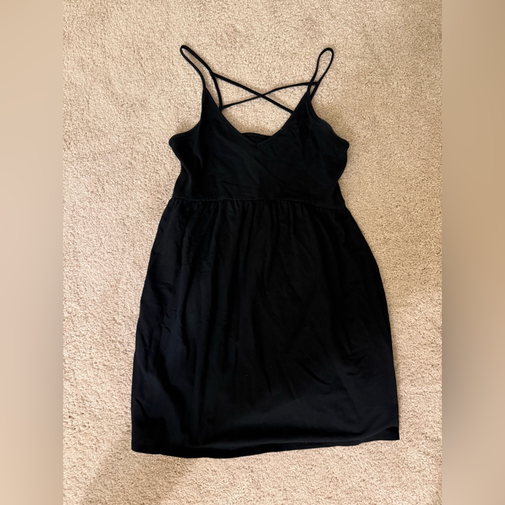 Wild Fable Black Sleeveless Spaghetti Strap Mini Dress